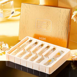 پک ضد چروک اچ آی اچ مدل نخ کلاژن جذبی و طلا بسته 7 عددی