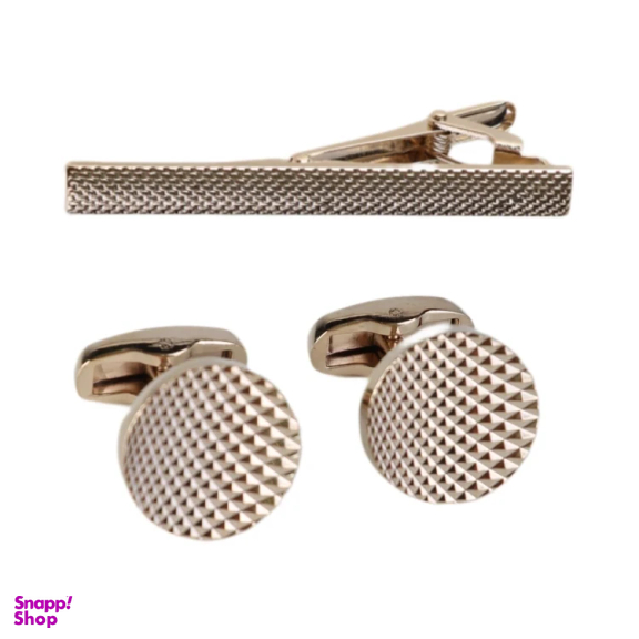 ست دکمه سردست و گیره کراوات مردانه نسن مدل NT7