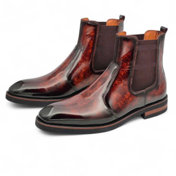 بوت مردانه چرم ریباری مدل X1 رنگ قهوه ای عسلی