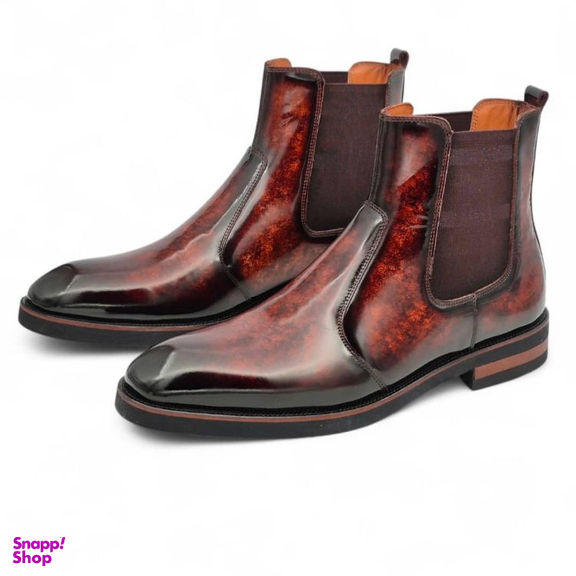 بوت مردانه چرم ریباری مدل X1 رنگ قهوه ای عسلی