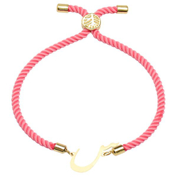 دستبند طلا 18 عیار دخترانه کرابو طرح حرف س مدل Krd1507