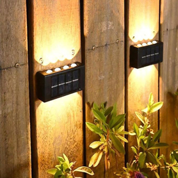 چراغ دیواری خورشیدی دوطرفه سولونیکس مدل 8LED مجموعه 2 عددی