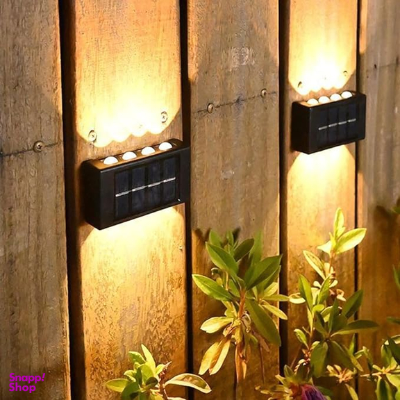 چراغ دیواری خورشیدی دوطرفه سولونیکس مدل 8LED مجموعه 2 عددی