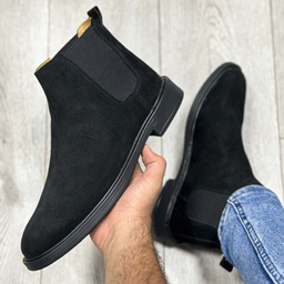 بوت چرم طبیعی مردانه مدل چلسی کد 85۱ رنگ مشکی