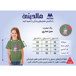 تی شرت آستین کوتاه دخترانه مالدینی مدل T-kids-17