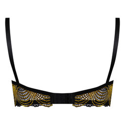 ست شورت و سوتین زنانه کارنا رز مدل فنردار گیپور هندسی کد 4874-2038-2 رنگ زرد