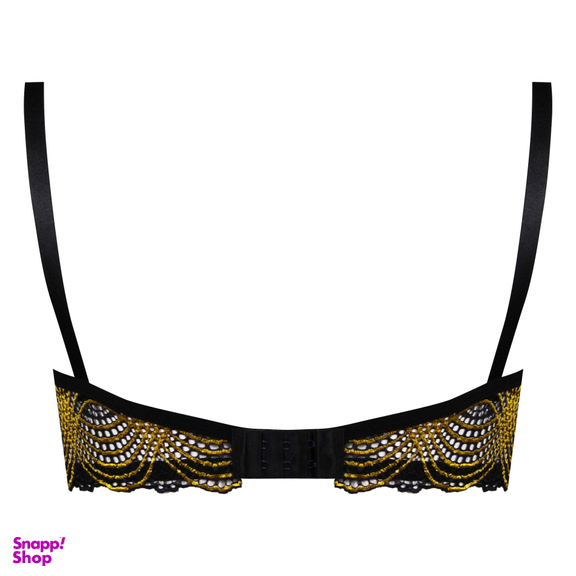 ست شورت و سوتین زنانه کارنا رز مدل فنردار گیپور هندسی کد 4874-2038-2 رنگ زرد