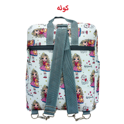 کیف لوازم کودک سیی مدل دختر پرنسس و گربه کد 226.2
