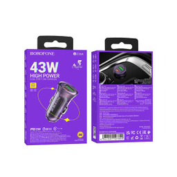 شارژر فندکی 25 وات بروفون مدل BZ26A PD+QC3.0