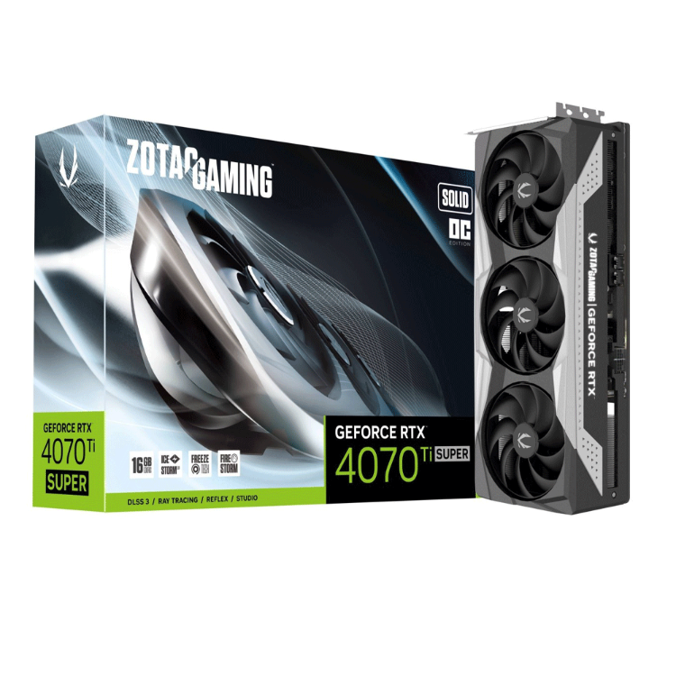 کارت گرافیک مخصوص بازی زوتک مدل Zotac RTX 4070 Ti Super Solid 16GB