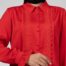 شومیز زنانه برنس مدل جیران رنگ قرمز