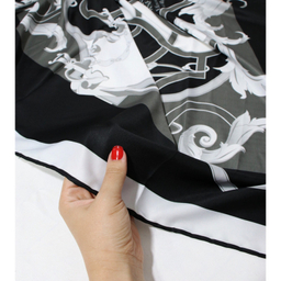 روسری زنانه آنالیا مدل ابریشم دور دست دوز کد 6057