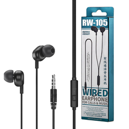 هندزفری باسیم ریمکس مدل Wired Music-Call 105 طول 1.2 متر