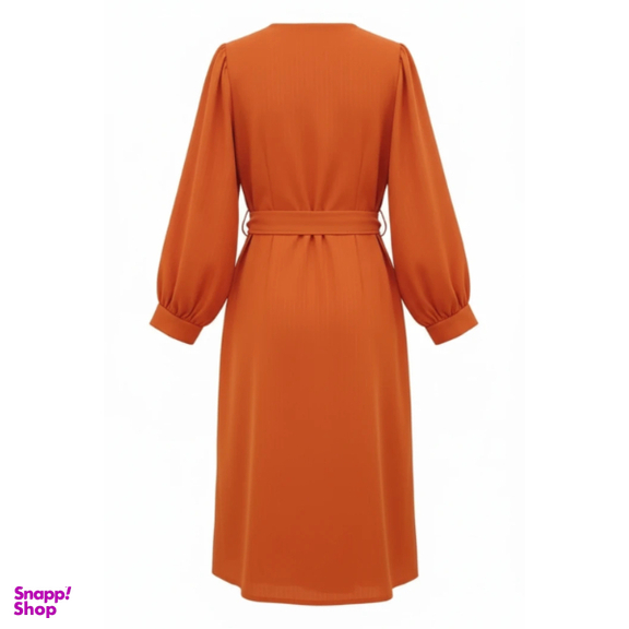 پیراهن بلند زنانه مدل فانتزی کد 215 رنگ نارنجی