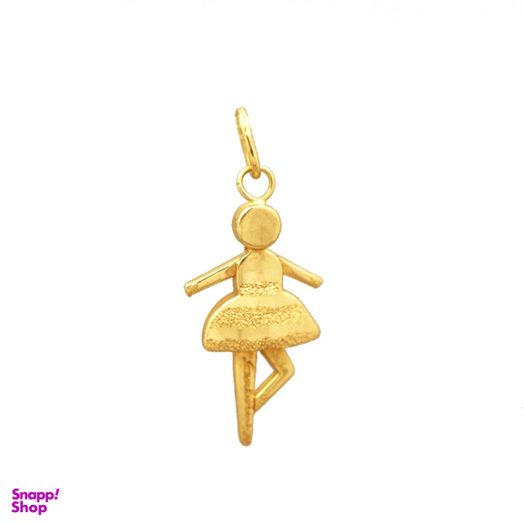 پلاک گردنبند طلا 750 عیار زنانه سی دا مهر مدل بالرین