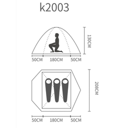 چادر مسافرتی 3 نفره جیلو مدل K-2003