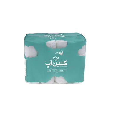 دستمال توالت کلین آپ مدل ابر بسته 24 عددی
