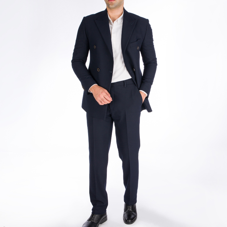 ست کت و شلوار مردانه آیکت کد 02 رنگ سرمه ای