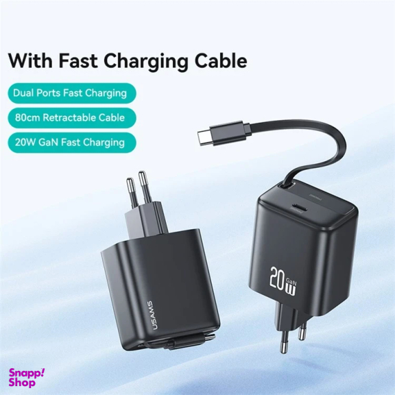 شارژر دیواری 20 وات یوسمز مدل CC233 به همراه کابل USB-C