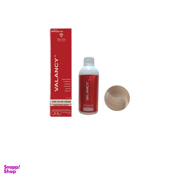 کیت رنگ مو والانسی شماره 12.10 رنگ کرم استخوانی حجم 150 میلی لیتر به همراه اکسیدان حجم 150 میلی لیتر