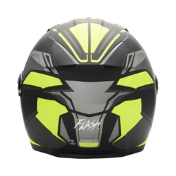 کلاه کاسکت بدون فک فلش مدل 868 matt black-neon yellow