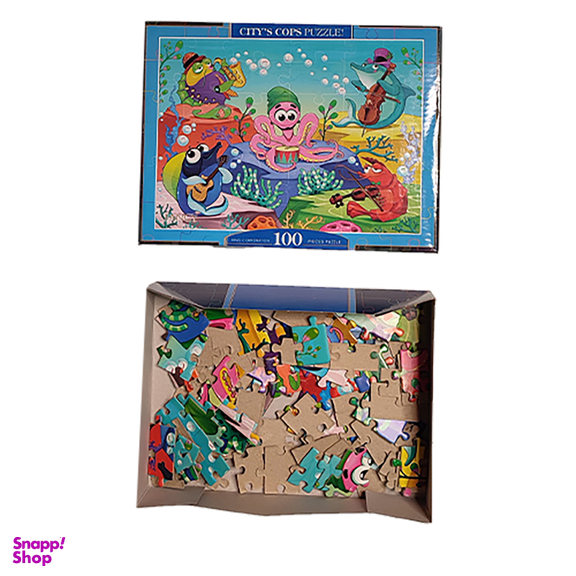 پازل 100 قطعه فنسی طرح حیوانات دریایی