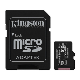کارت حافظه MicroSDXC کینگستون کلاس 10 U1 ظرفيت 512 گیگابایت به همراه آداپتور
