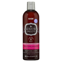 شامپو مو هاسک مدل Keratin Smooth مناسب موهای خشک و آسیب دیده حجم 355 میلی‌ لیتر