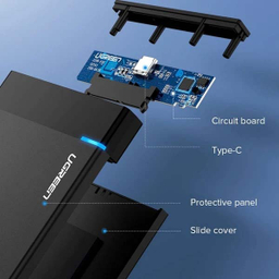 باکس هارد 2.5 اینچ Type-C 3.1 gen2 یوگرین US221