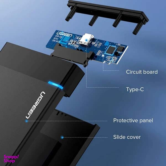 باکس هارد 2.5 اینچ Type-C 3.1 gen2 یوگرین US221