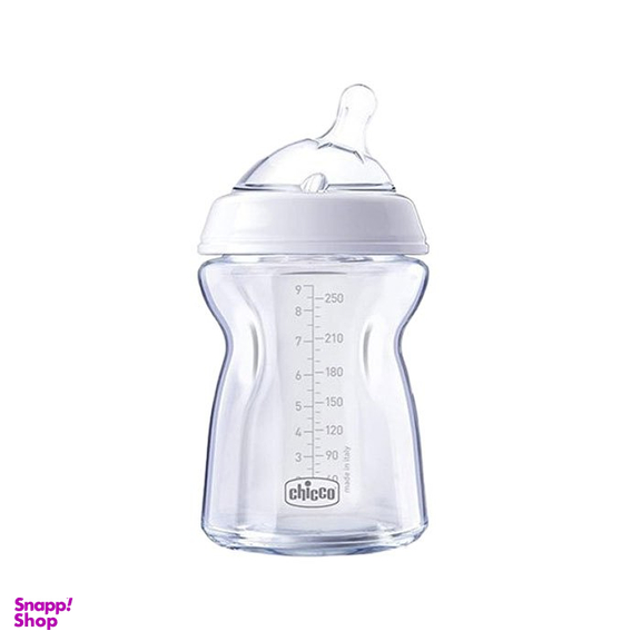شیشه شیر پیرکس چیکو  مدل natural feeling گنجایش 250 میلی لیتر
