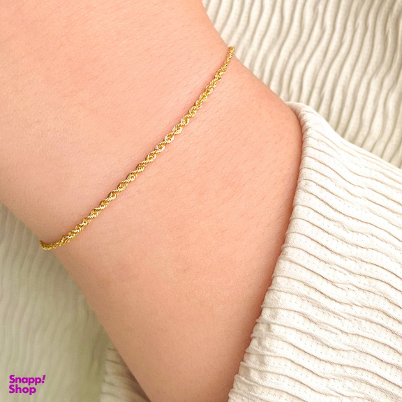 دستبند طلا 18 عیار زنانه دیانا مدل طنابی کد 68