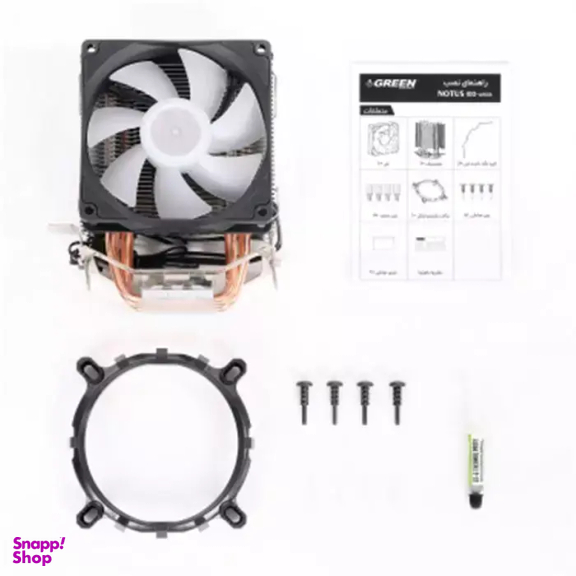 فن خنک کننده پردازنده گرین مدل Fan Green NOTUS 100 RGB