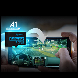 کارت حافظه microSDXC اپیسر مدل V30 A1 کلاس 10 استاندارد UHS-I U3 سرعت 100MBps ظرفیت 64 گیگابایت به همراه آداپتور SD