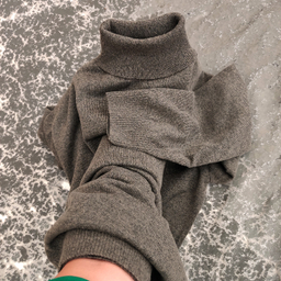 پلیور یقه اسکی مردانه مدل KHK-E2 رنگ خاکی