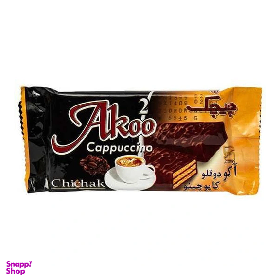 ویفر اکو دوقلو کاپوچینو چیچک بسته 12 عددی