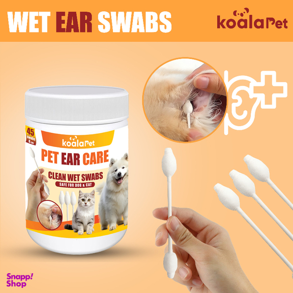 سواب مرطوب گوش سگ و گربه کوالاپت مدل Ear Swabs01 بسته 45 عددی