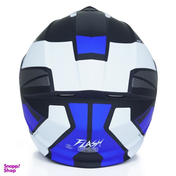 کلاه کاسکت فک متحرک فلش مدل 935sv white/blue