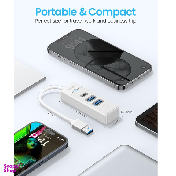USB هاب 3 پورت USB3.0 اوریکو مدل PWC2U-U3