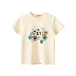 تی شرت آستین کوتاه دخترانه هومنیتی مدل WYKGHT9635-BGE