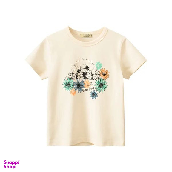 تی شرت آستین کوتاه دخترانه هومنیتی مدل WYKGHT9635-BGE