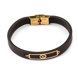 دستبند طلا ۱۸ عیار مردانه داریم طرح VL