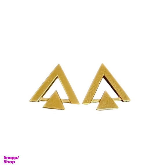گوشواره طلا عیار 750 زنانه طرح مینیمال مدل مثلث کد 3