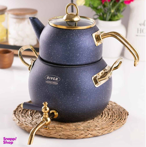 ست کتری و قوری شیردار گرانیتی ریور مدل 0011