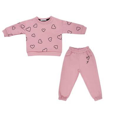 ست سویشرت آستین بلند و شلوار راحتی نوزادی فیورلا مدل قلب کد 25514