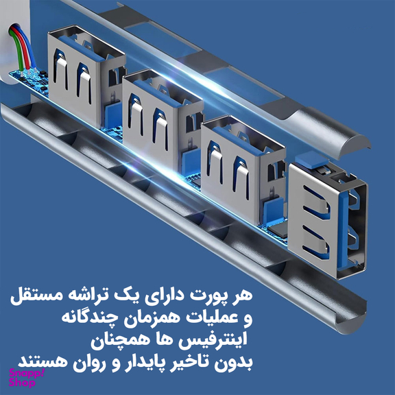 هاب 4 پورت USB سایرکس مدل SX-CU9005