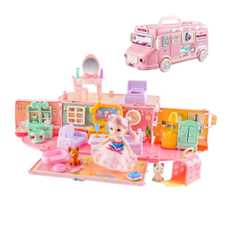 اسباب بازی خانه عروسکی مدل اتوبوسی طرح کمپر