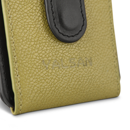 جاکارتی زنانه چرم یلسان مدل ایشا کد 136-MC رنگ سبز مشکی