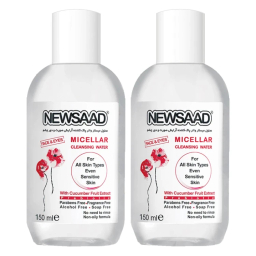 محلول پاک کننده آرایش صورت و چشم نیوساد مدل 02 مناسب انواع پوست حجم 150 میلی لیتر مجموعه 2 عددی