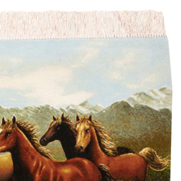 فرش دستباف دیوارکوب سی پرشیا مدل گله اسب کد 903366 سایز 123×56 سانتی‌ متر